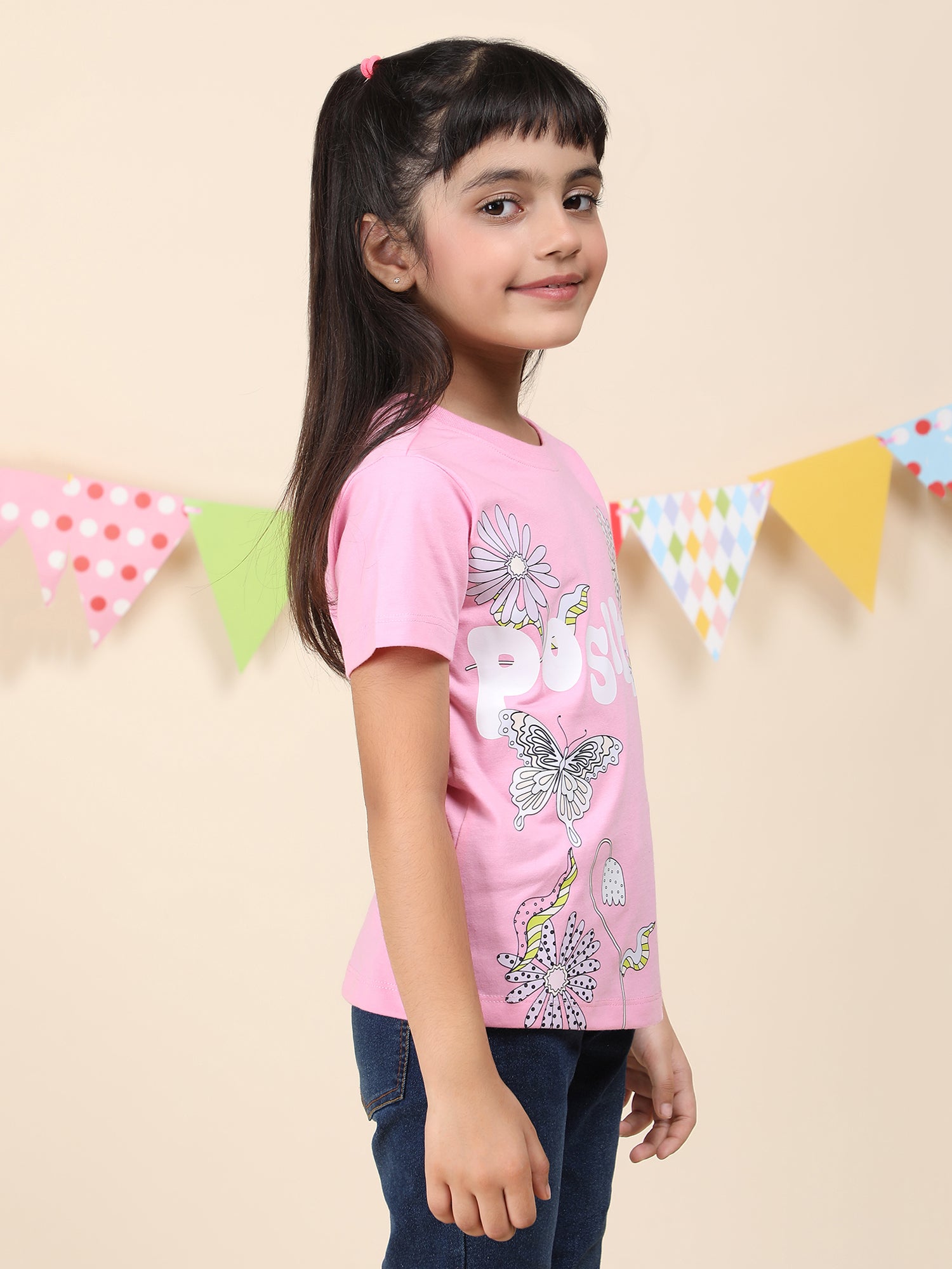Fabyh Girls Positive Vibes- Pink